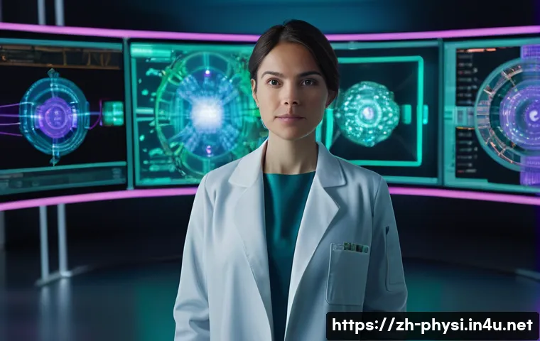물리학과 첨단 기술의 발전 - **Quantum Computing Breakthrough:** A highly detailed, hyper-realistic depiction of a futuristic qua...
